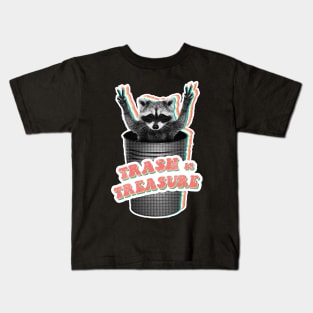 Trash is Treasure! raccoon trash panda Kids T-Shirt